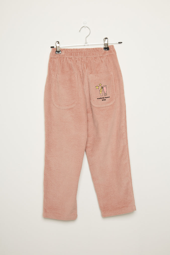 WEEKEND HOUSE KIDS 'THE GOOD NEWS CLUB' Magic toothbrush corduroy carrot pants in pink