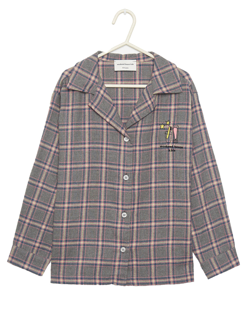 WEEKEND HOUSE KIDS 'THE GOOD NEWS CLUB' Magic toothbrush shirt in grey