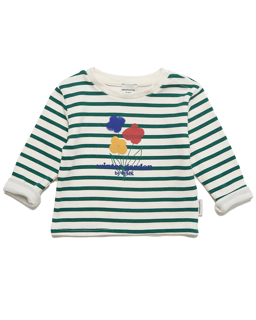 WEEKEND HOUSE KIDS 'THE GOOD NEWS CLUB' Baby Winter garden stripes long sleeve t-shirt top