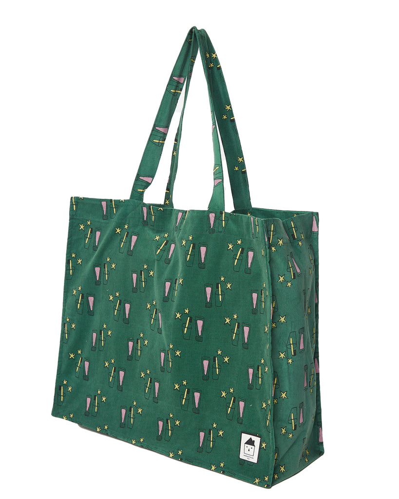 WEEKEND HOUSE KIDS 'THE GOOD NEWS CLUB' Magic toothbrush corduroy bag in green