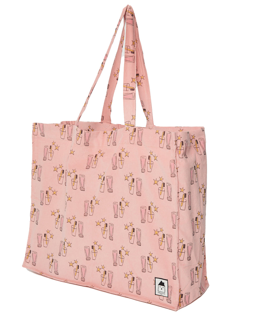 WEEKEND HOUSE KIDS 'THE GOOD NEWS CLUB' Magic toothbrush corduroy bag in Pink