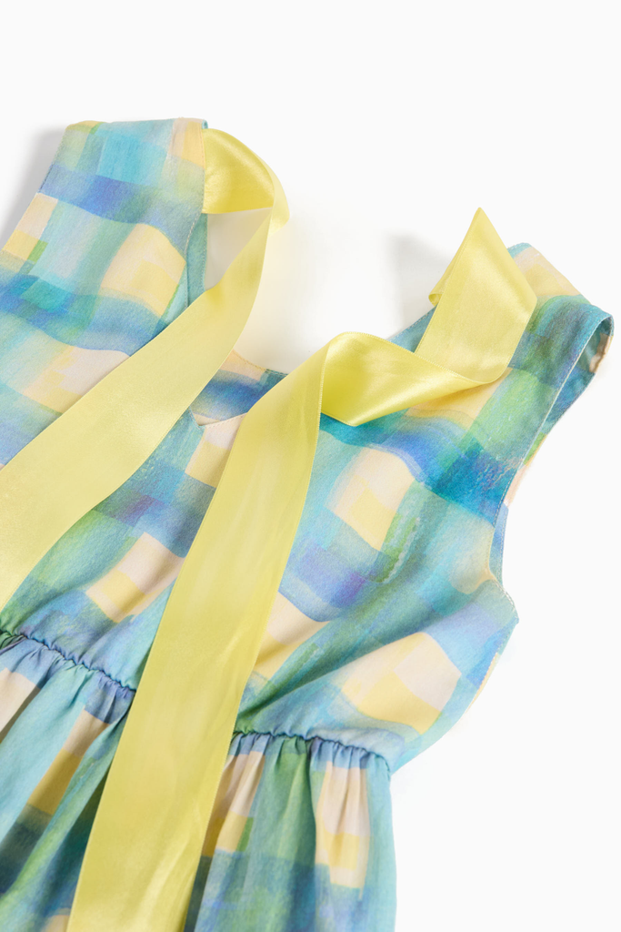 WOLF AND RITA 'The Invisible Magic Club' LUCRÉCIA GRID DRESS