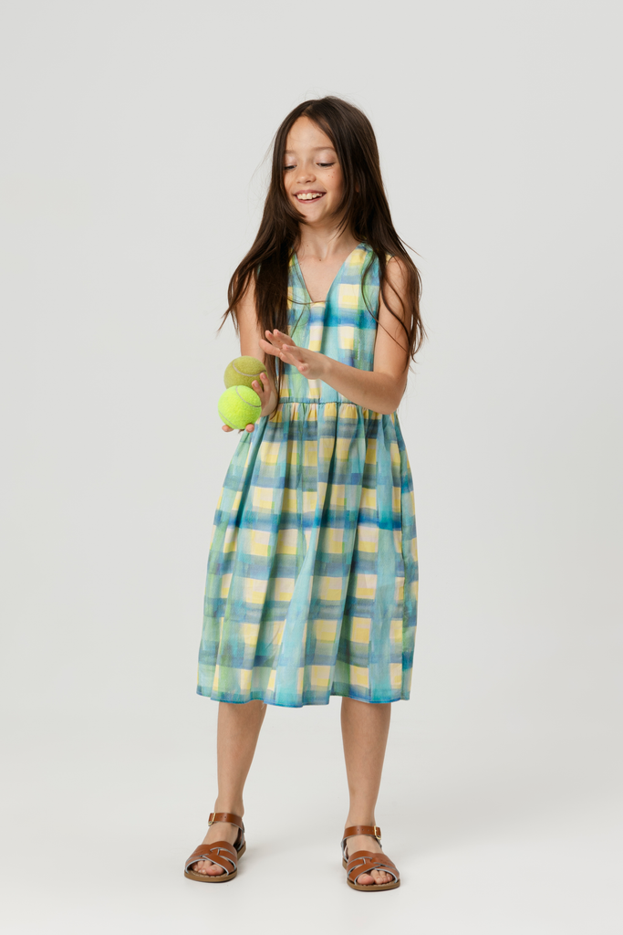 WOLF AND RITA 'The Invisible Magic Club' LUCRÉCIA GRID DRESS