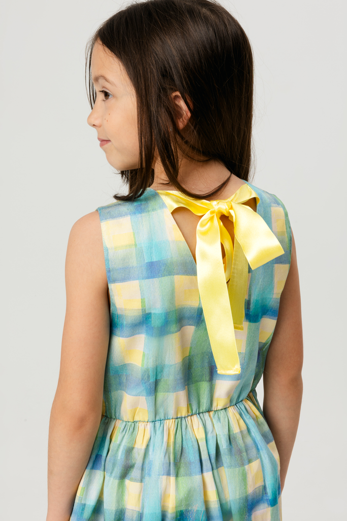 WOLF AND RITA 'The Invisible Magic Club' LUCRÉCIA GRID DRESS