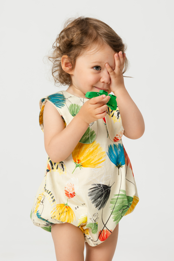 WOLF AND RITA 'The Invisible Magic Club' BABY LUNA DANDELION JUMPSUIT