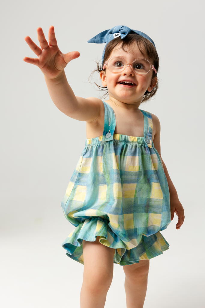 WOLF AND RITA 'The Invisible Magic Club' BABY REGINA GRID JUMPSUIT