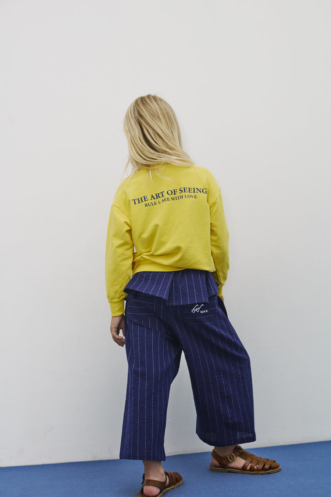 WEEKEND HOUSE KIDS SS26 'The Art of Seeing' Heart glasses sweatshirt