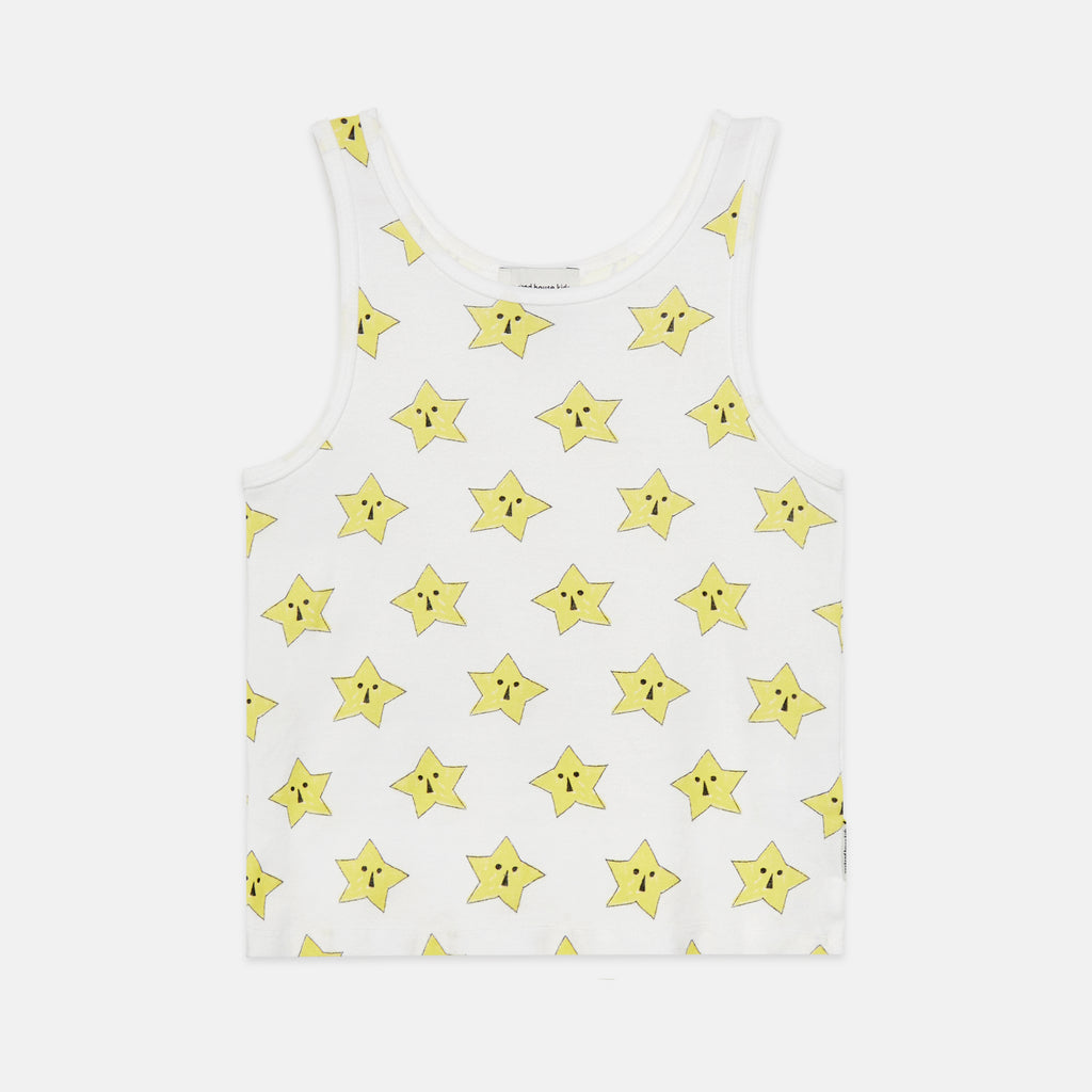 WEEKEND HOUSE KIDS SS26 'The Art of Seeing' Stars all over tank t-shirt