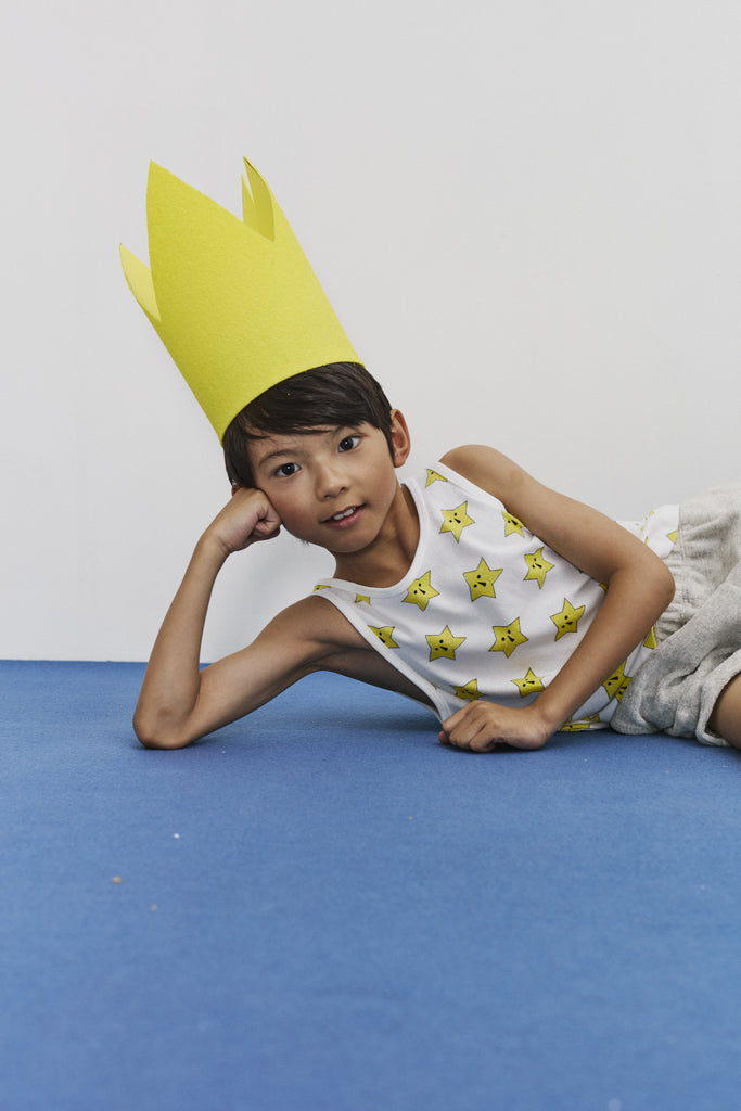 WEEKEND HOUSE KIDS SS26 'The Art of Seeing' Stars all over tank t-shirt