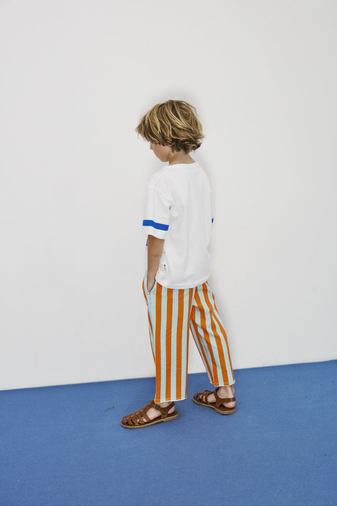 WEEKEND HOUSE KIDS SS26 'The Art of Seeing' Stripes straight sweatpants