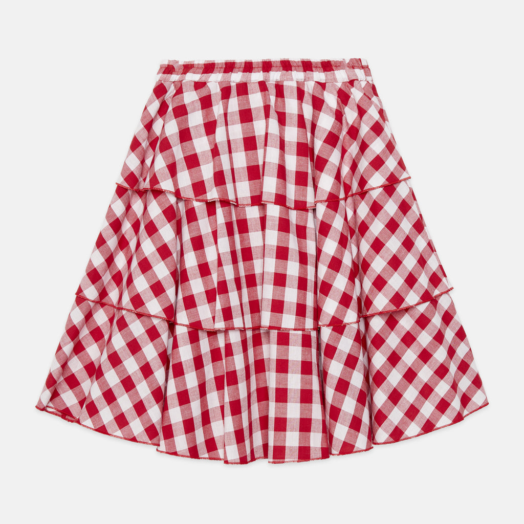 WEEKEND HOUSE KIDS SS26 'The Art of Seeing' Apple triple skirt