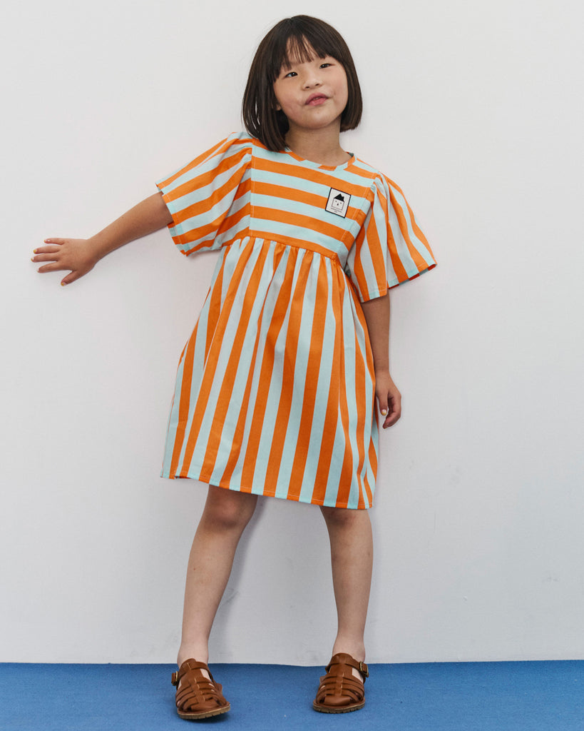 WEEKEND HOUSE KIDS SS26 'The Art of Seeing' Stripes butterfly dress