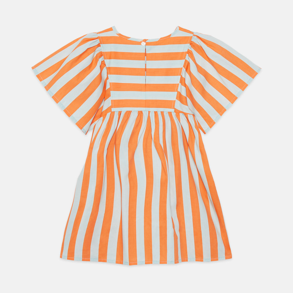 WEEKEND HOUSE KIDS SS26 'The Art of Seeing' Stripes butterfly dress