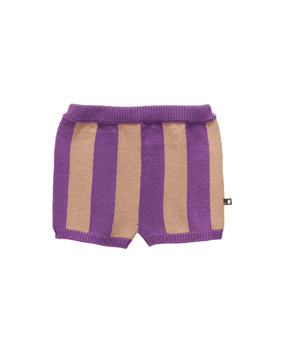 OEUF "Franglaise" Striped Knit Shorts in Menthe