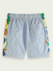 SCOTCH AND SODA Boy Mid-length Printed Pinstripe Swim Shorts
