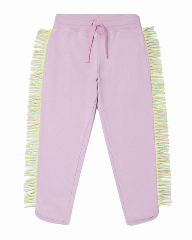 STELLA MCCARTNEY KIDS Girl Unicorn Patches Denim Pants Jeans with Fringes