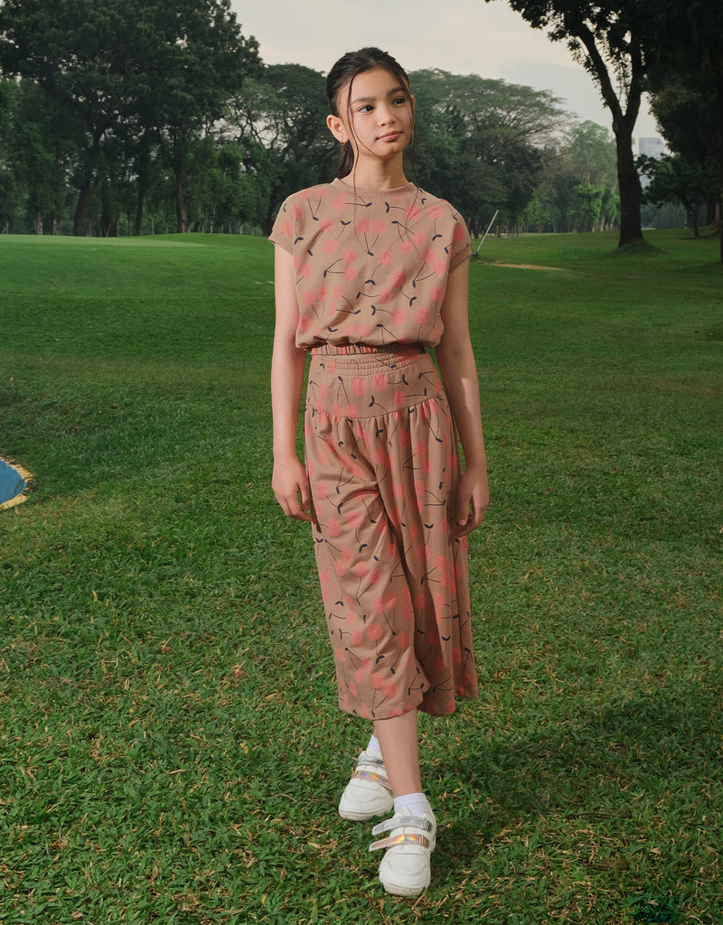 GINGERSNAPS SS26 Harper Printed Terry Tee with Elastic Waist