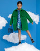 MiMiSol FW23 Green Coat with Oversized Buttons