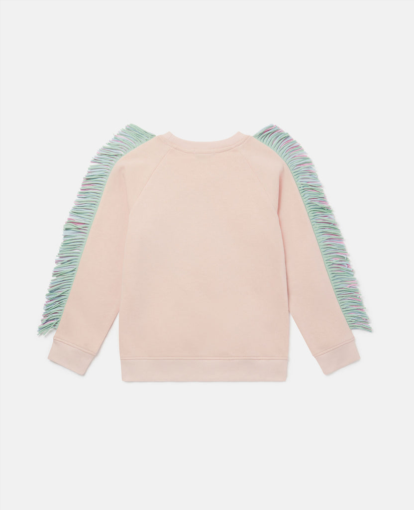 STELLA MCCARTNEY KIDS Girl Sweatshirt with Tie Dye Star and Fringes