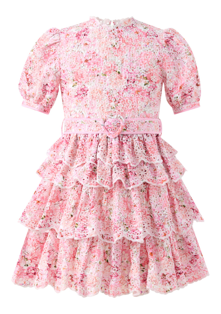 MARLO KIDS Julietta Cotton Embroidered Mini Dress