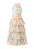 MARLO KIDS Bianca Embroidered Frill Maxi Dress