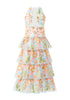 MARLO KIDS Bianca Embroidered Frill Maxi Dress