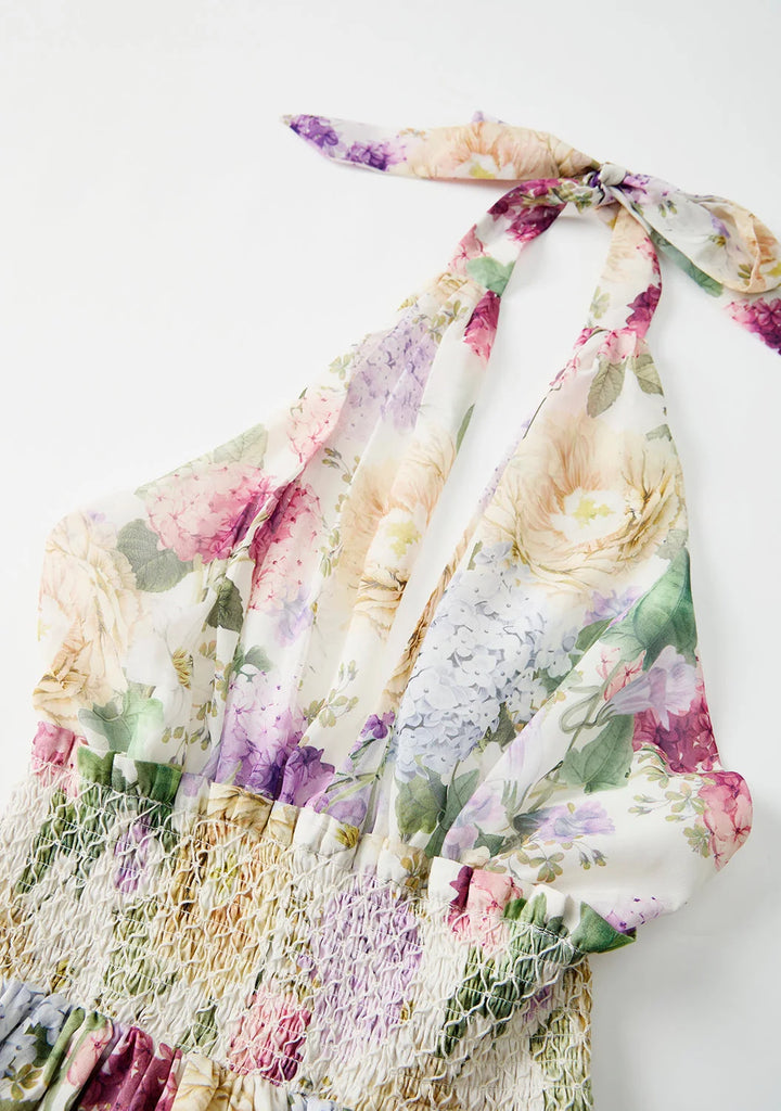MARLO KIDS Seraphina Halter Neck Frill Mini Dress