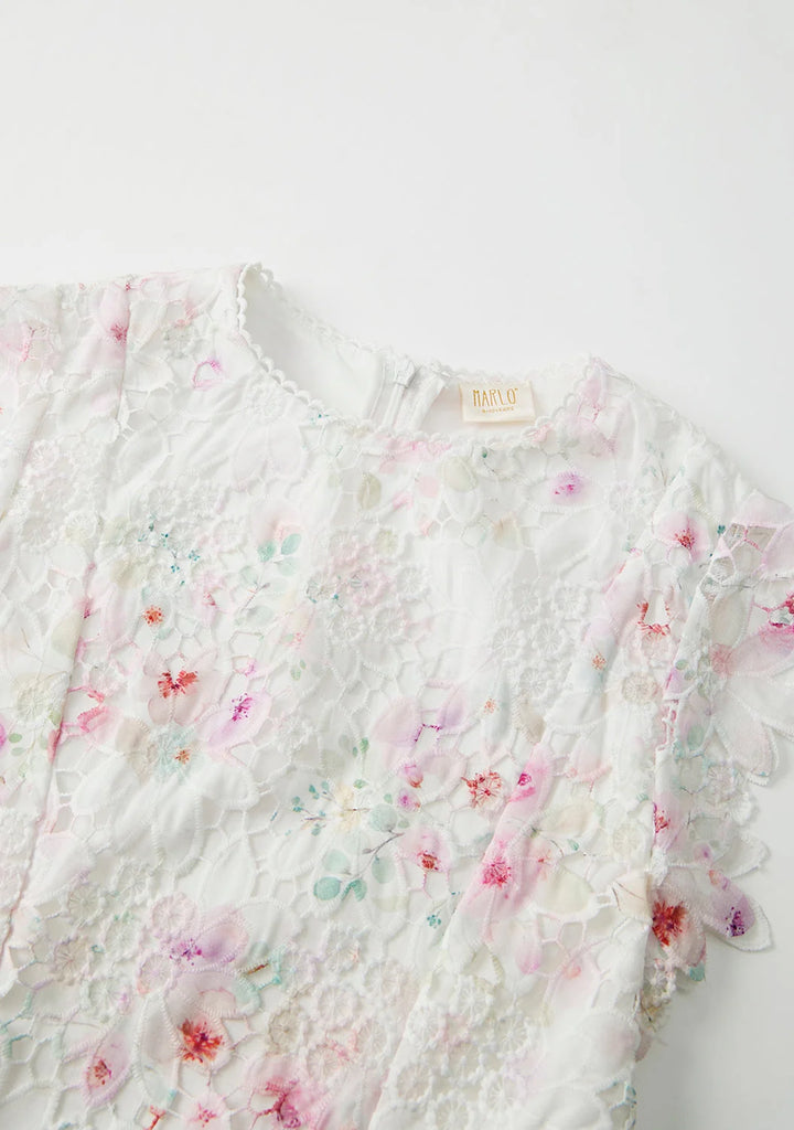 MARLO KIDS Belle Embroidered Mini Dress