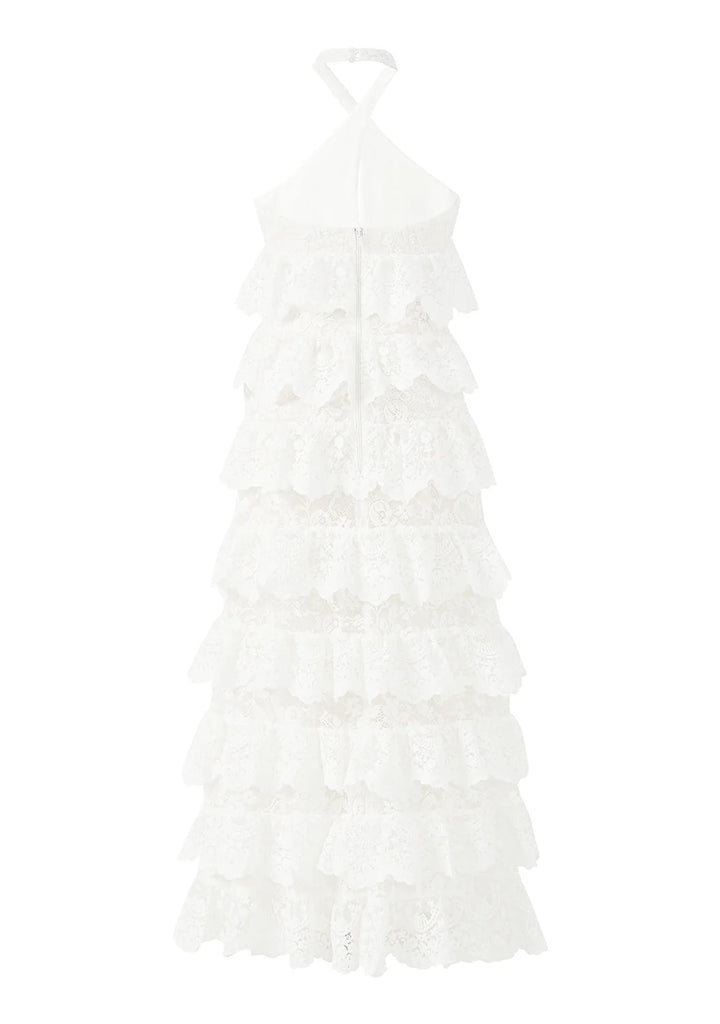 MARLO KIDS Paloma Lace Frill Maxi Dress