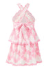 MARLO KIDS Josie Embroidered Halter Neck Mini Dres
