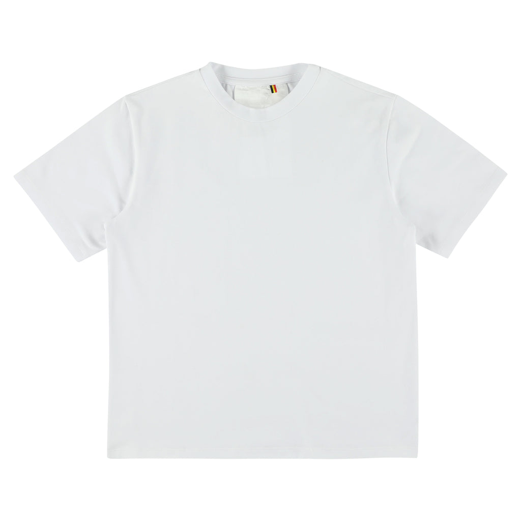 CAROLINE BOSMANS White T-shirt Top with Removable Contrast Rose