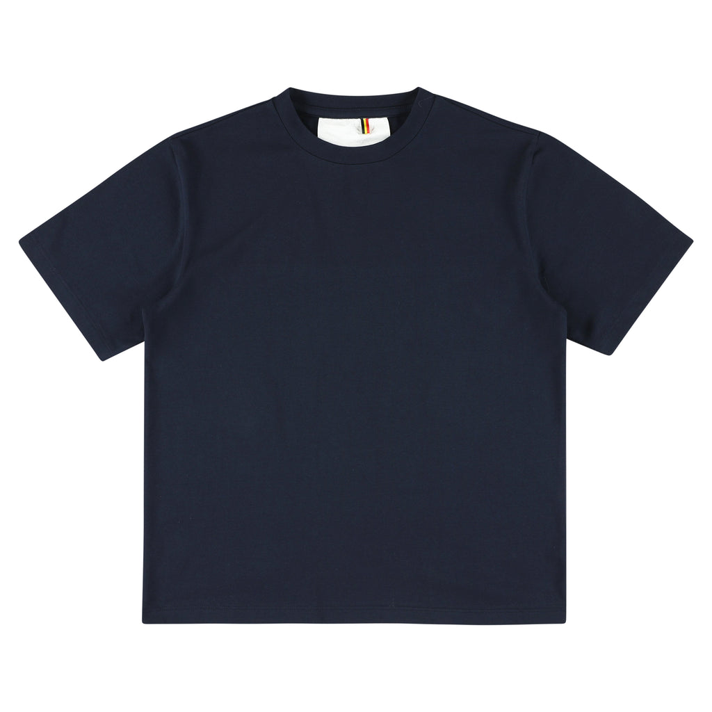 CAROLINE BOSMANS Dark Blue T-shirt Top with Back Pleated Detail