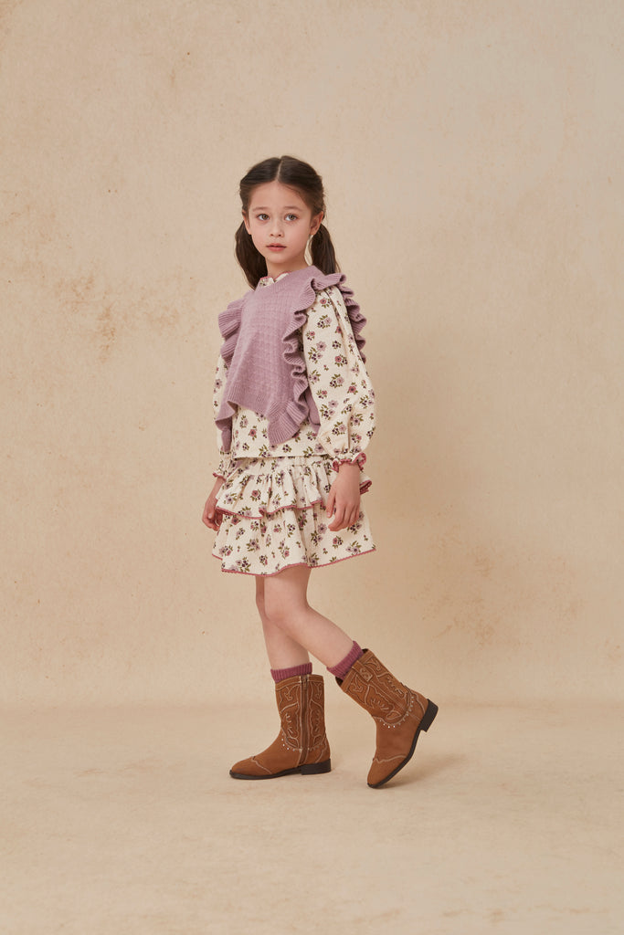 C'ERA UNA VOLTA FALL 2026 "GLIDING THROUGH TIME" Kiki Skirt Cream Flower