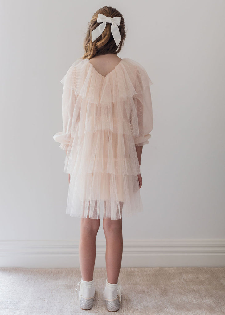 PETITE AMALIE "Fantasque"  Organza Ruffle Dress