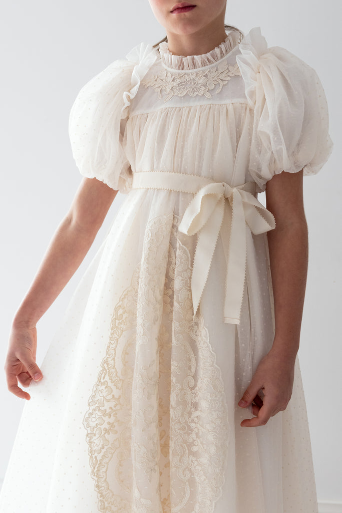 PETITE AMALIE "La Fleur" Vintage Dolly Lace Tulle Dress