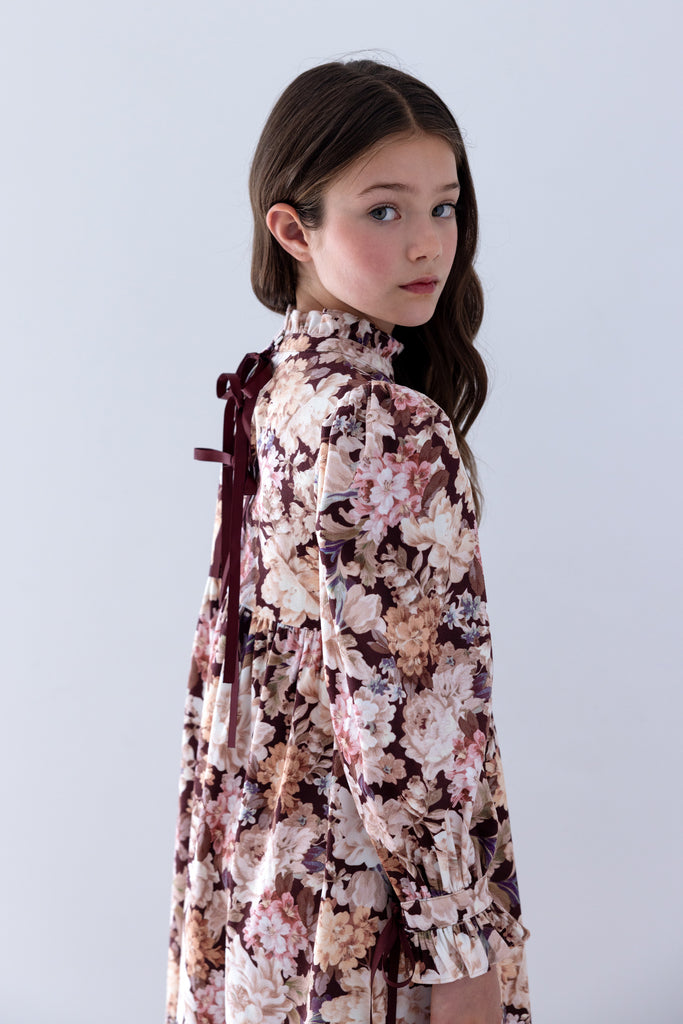 PETITE AMALIE FALL 2026 Winter Bloom Cord Dress