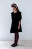 PETITE AMALIE FALL 2026 Dark Cherry Lace Trim Velvet Dress