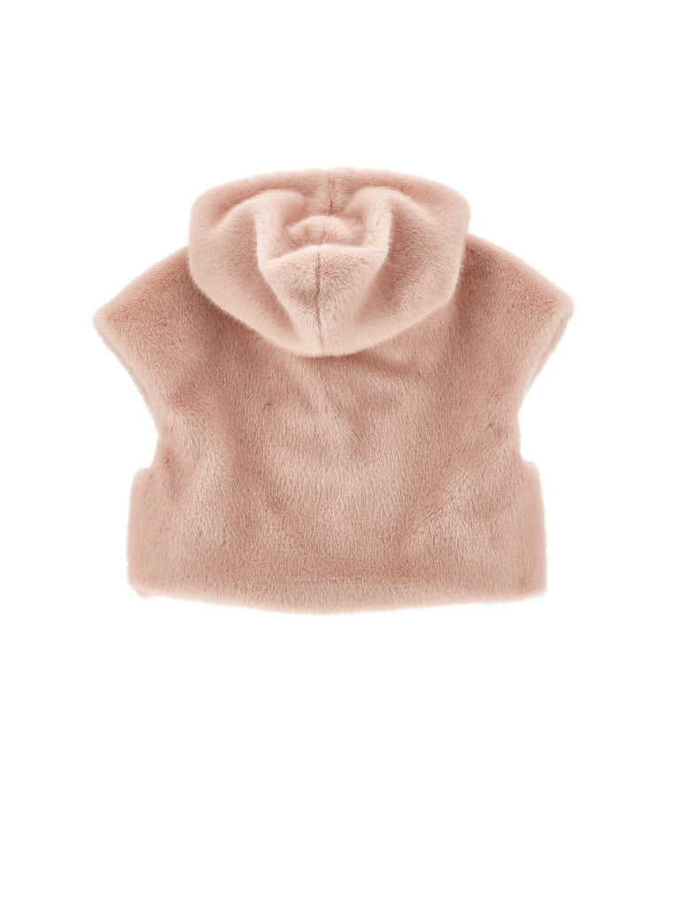 MONNALISA FALL 2026 Plush Hooded Vest