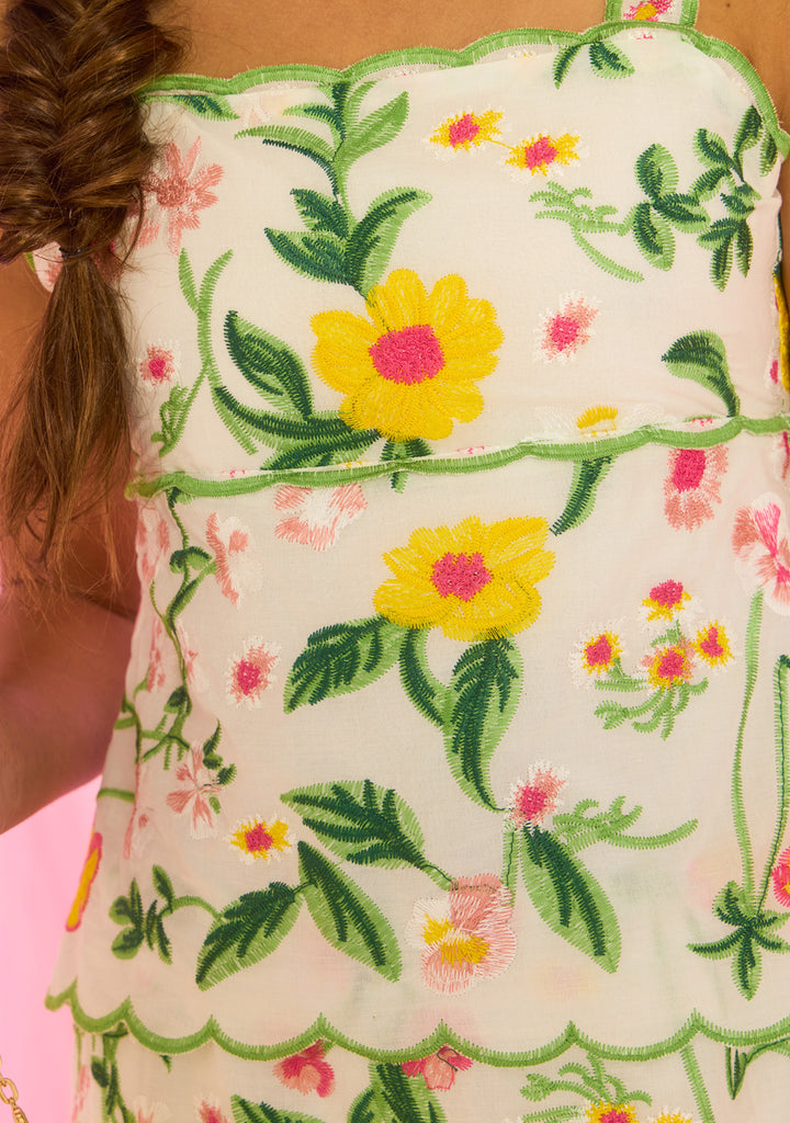 MARLO KIDS Kaylee Cotton Embroidered Maxi Dress