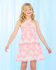 MARLO KIDS Josie Embroidered Halter Neck Mini Dres