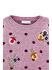 MONNALISA FALL 2026 Knit Jacquard Pansy Polka Dot Sweater Top