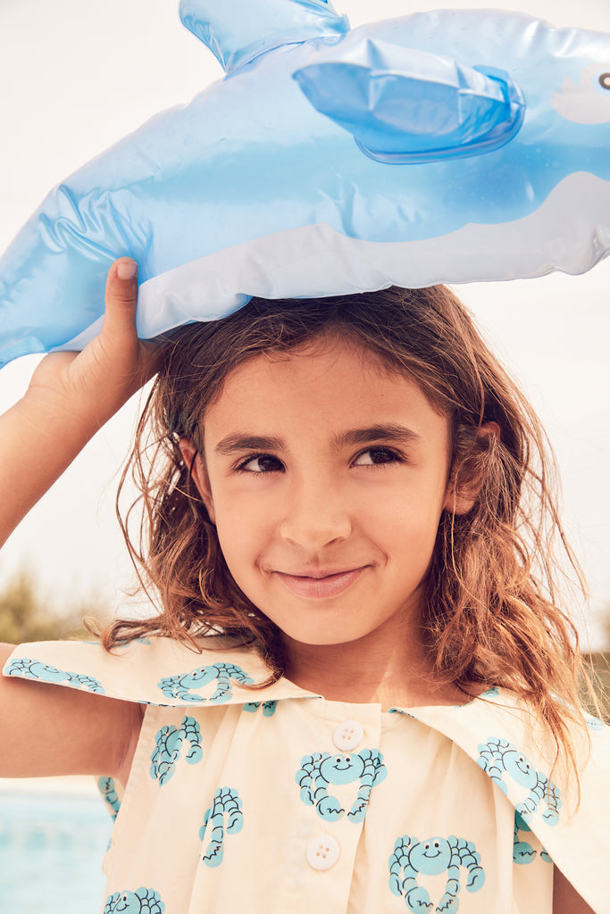 WYNKEN Sail Collar Sundress in Turquoise