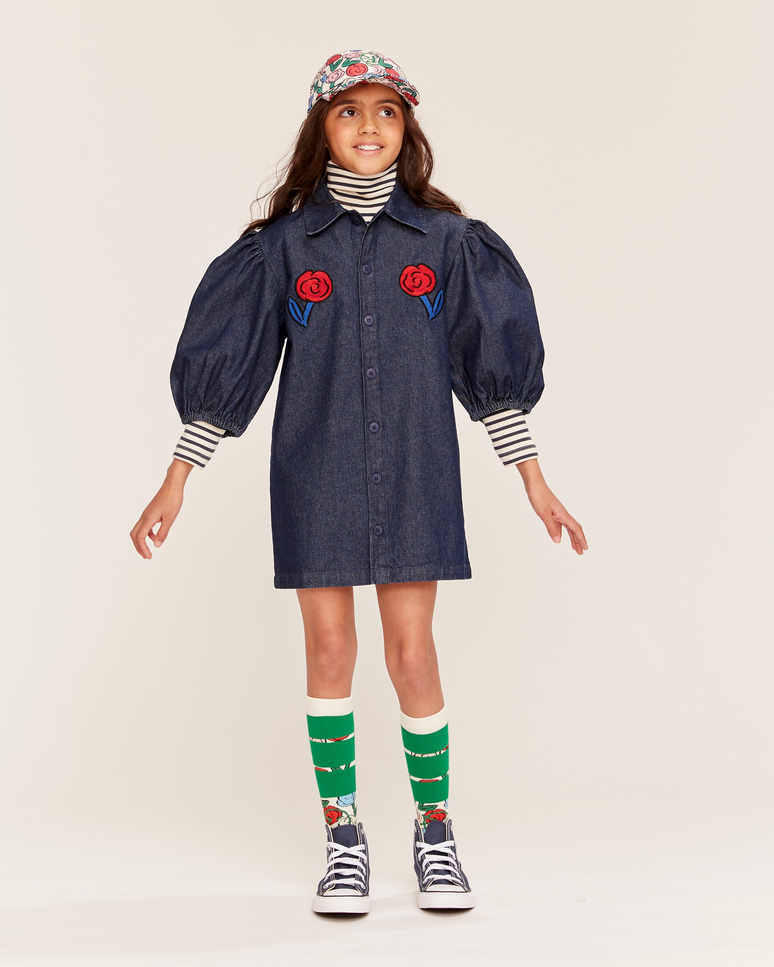 WYNKEN ANNKA SHIRT DRESS (2-8Y) 4Y / RINSE WASH