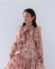 PETITE AMALIE FALL 2026 Vintage Roses Tie Neck Blouse