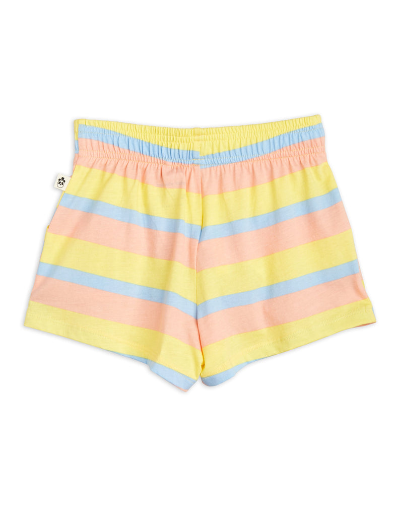 MINI RODINI "Sailor's Heart" Pastel Stripe Shorts