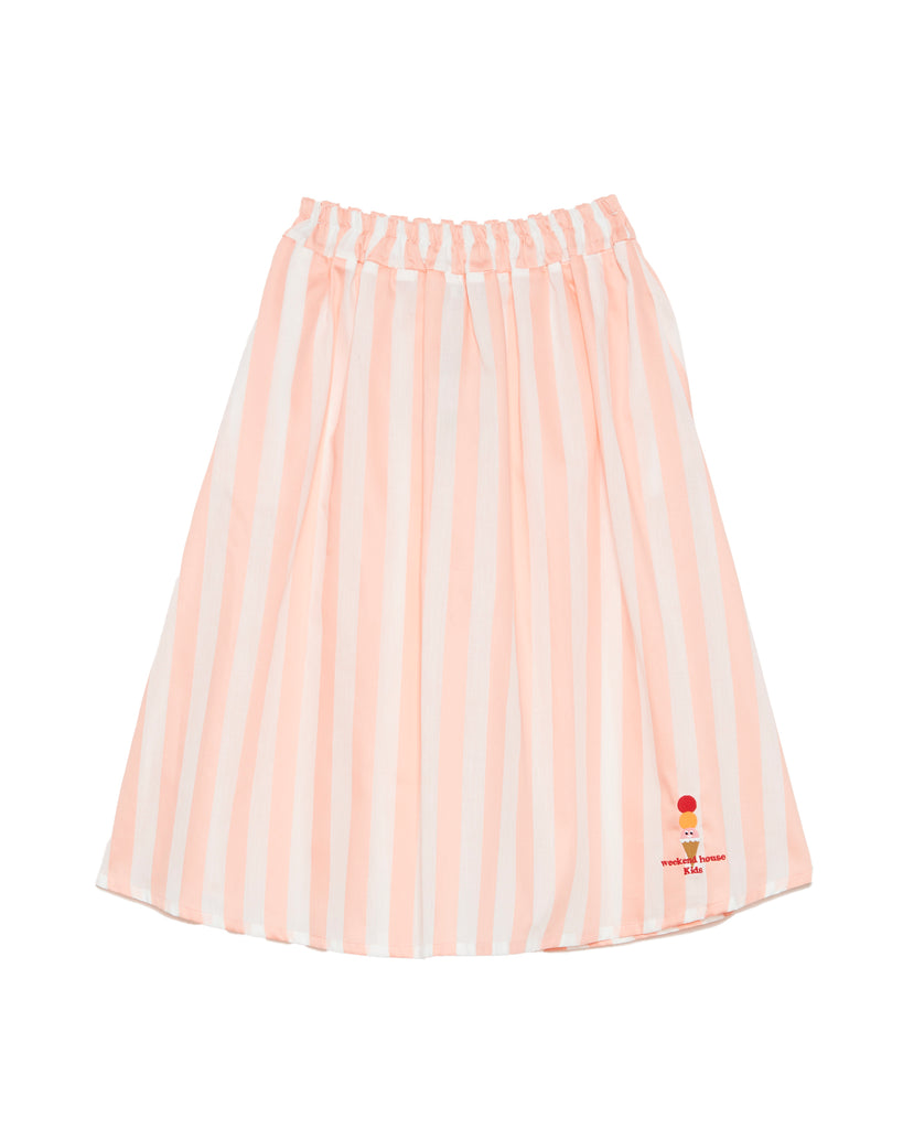 WEEKEND HOUSE KIDS "Things I Like" PINK STRIPES ICE-CREAM LONG SKIRT