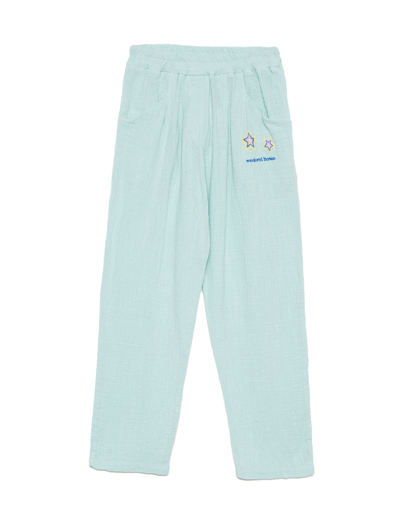 WEEKEND HOUSE KIDS "Things I Like" EMBROIDERED STARS CARROT PANTS