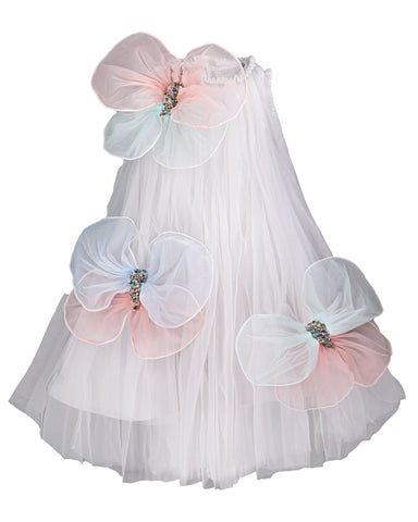 NIKOLIA "Beautiful Madness" Humble Dress with Organza Flowers