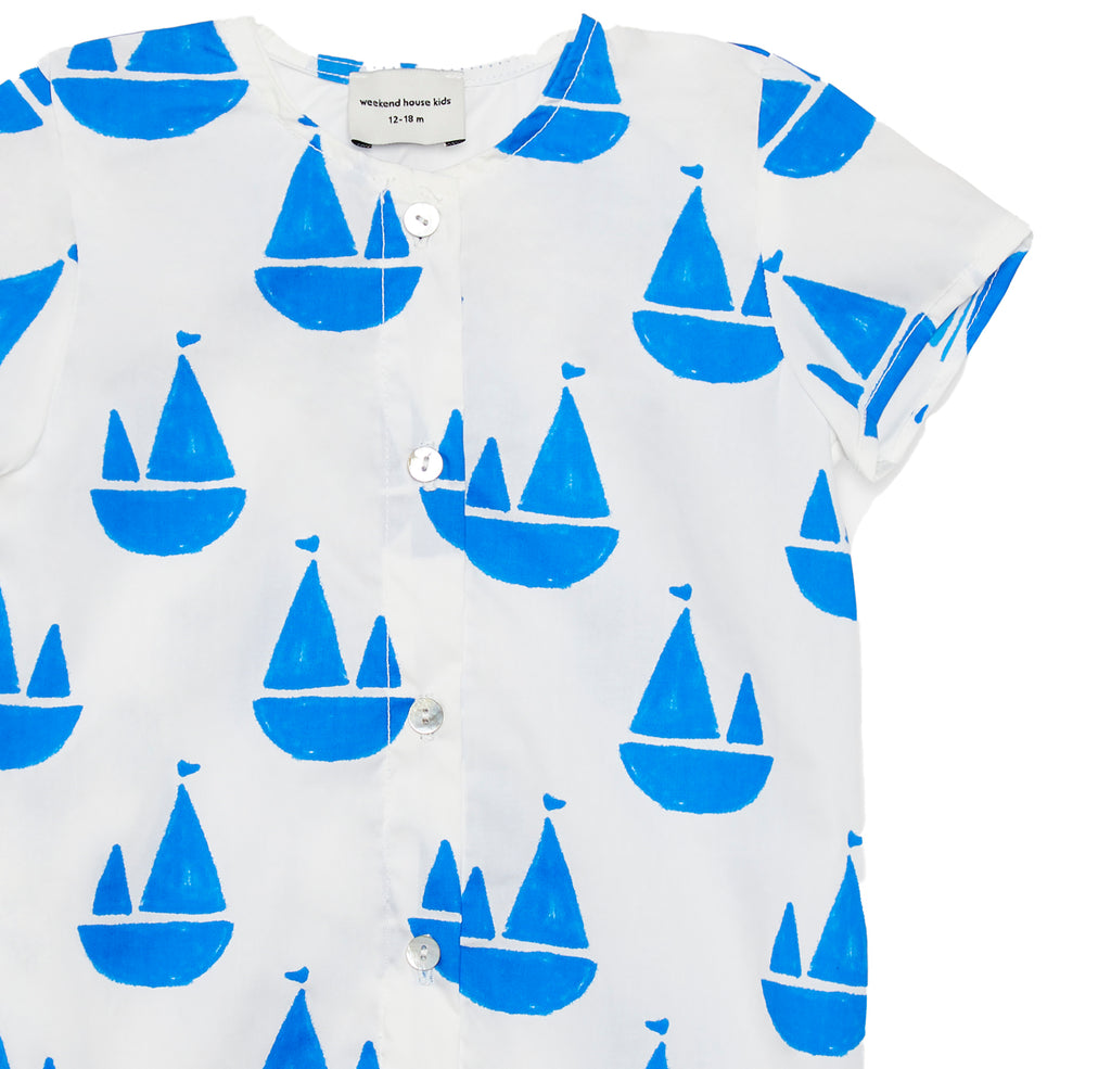 WEEKEND HOUSE KIDS SS26 'The Art of Seeing' Boats Baby romper