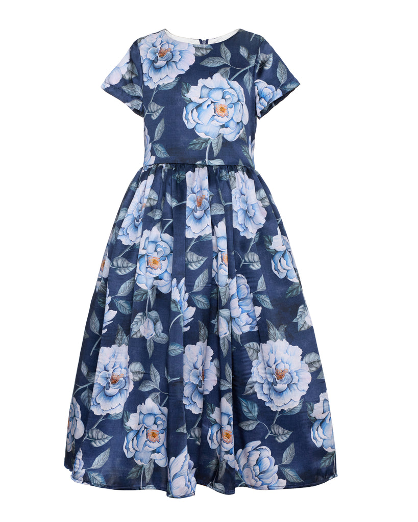 PAADE MODE "THE STARBOUND" Florence Silk Maxi Dress in Blue